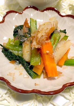 電子レンジで簡単☆小松菜とちくわの煮浸し-レシピのメイン写真