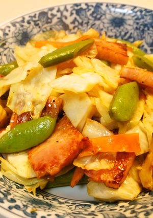 厚切りベーコン・春野菜のオイスター炒め-レシピのメイン写真