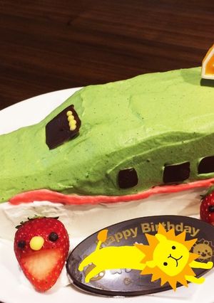 新幹線はやぶさケーキ-レシピのメイン写真