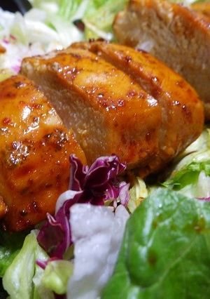 超簡単　照り焼きチキンサラダ-レシピのメイン写真