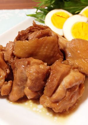 簡単20分☆鶏もも肉とゆで卵のさっぱり煮-レシピのメイン写真