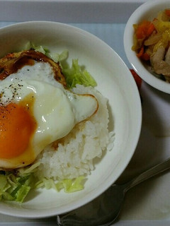 豆腐ハンバーグのロコモコ丼-レシピのメイン写真