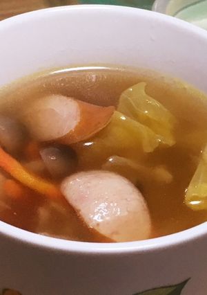 レンチンで野菜たっぷりスープ-レシピのメイン写真
