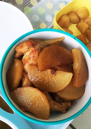 簡単!大根と手羽元の照り煮焼き-レシピのメイン写真