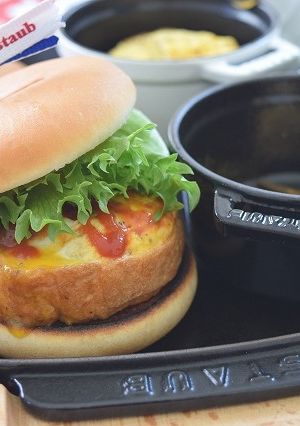 ストウブで作る厚焼き玉子サンド-レシピのメイン写真