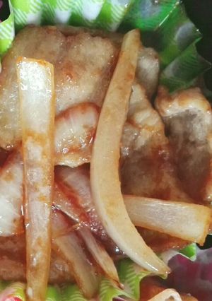 お弁当に☆簡単すぎる！豚バラと玉葱の焼肉-レシピのメイン写真