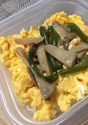 エリンギとピーマン＊きんぴら玉子丼-レシピのメイン写真