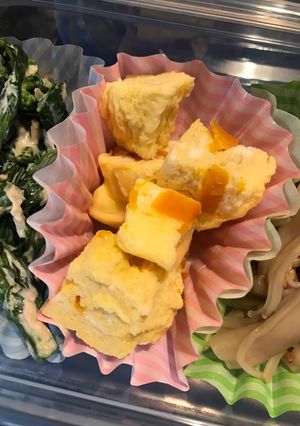 レンジでかぼちゃの卵焼き〜離乳食後期〜-レシピのメイン写真