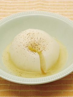 レンジで!新玉ねぎまるごと白だしバター-レシピのメイン写真