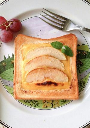 簡単!凹ませパンでりんごのフラン-レシピのメイン写真