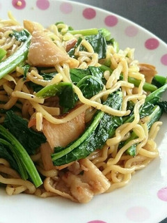 青菜と鶏皮のダシ醤油やきそば-レシピのメイン写真