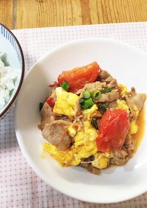 ピリ辛 豚のトマたま炒め-レシピのメイン写真