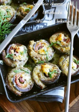 梅と大葉入り竹輪と鰯のグリル＊チーズ焼き-レシピのメイン写真