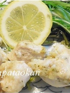 ムネ肉と水菜のレモンソテー-レシピのメイン写真
