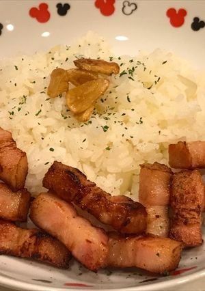 厚切りベーコンのガーリックライス！-レシピのメイン写真