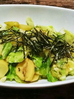 新じゃがと春キャベツのたらこ醤油炒め-レシピのメイン写真