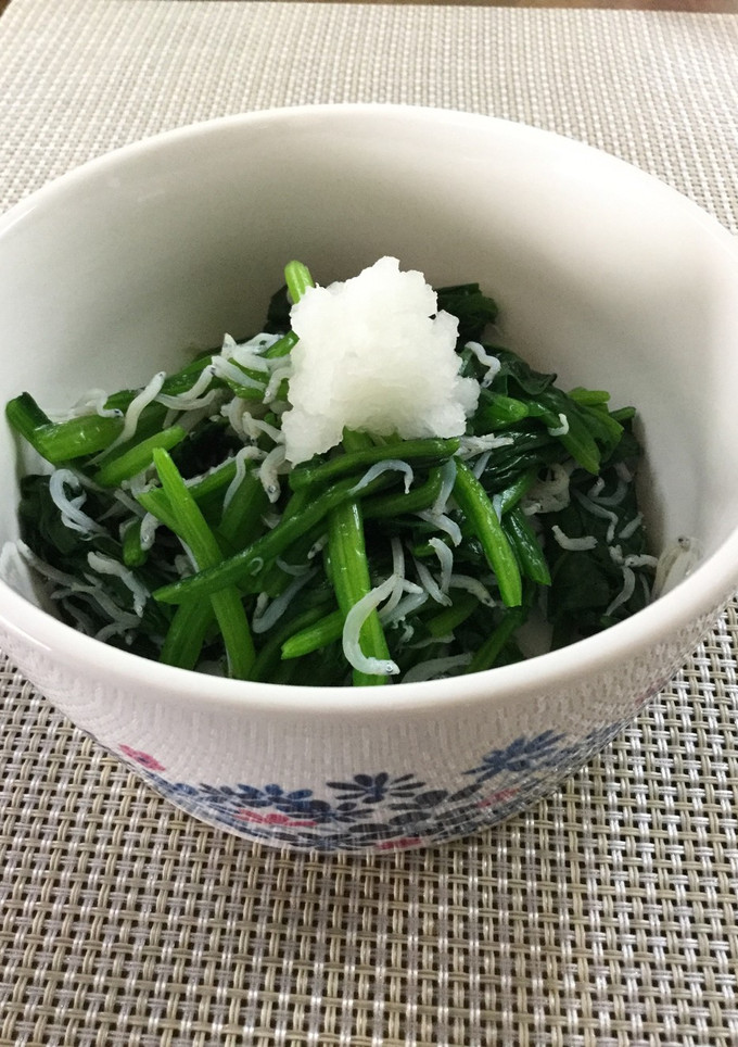 ほうれん草とちりめんのお浸し♡-レシピのメイン写真