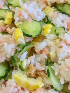 夏香る♩鮭ととうもろこしの香味混ぜご飯-レシピのメイン写真