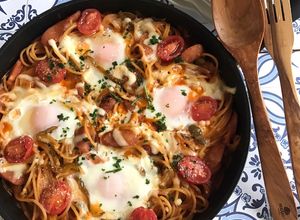 ワンパンで食卓まで♪巣ごもりナポリタン-レシピのメイン写真