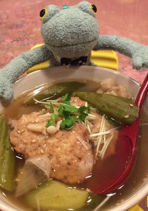 ♧豚ひき肉ピカタのきゅうりスープ-レシピのメイン写真