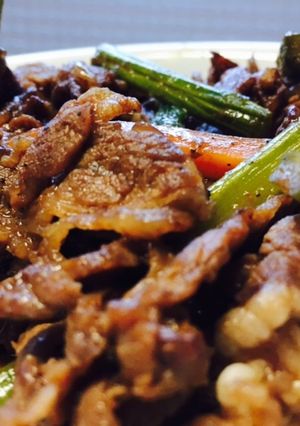 アスパラと牛肉のオイスターソース炒め♩-レシピのメイン写真