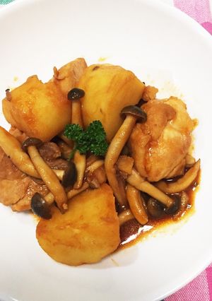 鶏肉とじゃがいものこってりケチャップ煮-レシピのメイン写真
