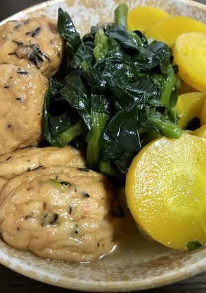 島にんじんと菜の花とがんもの煮物-レシピのメイン写真