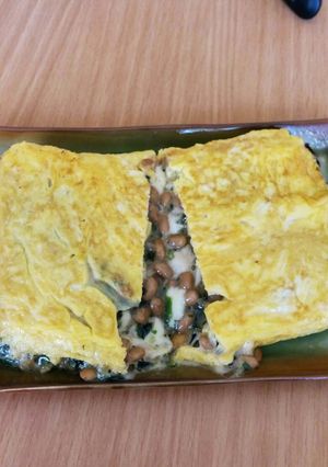 納豆嫌い?克服しよう!納豆チーズオムレツ-レシピのメイン写真