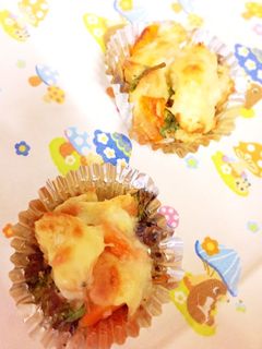 お弁当に♪パンde簡単!カップグラタン-レシピのメイン写真