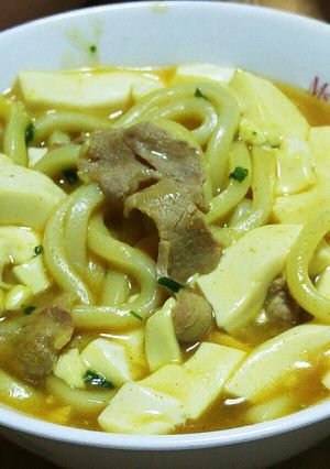 市販のカレーうどんを１品で満腹に｡-レシピのメイン写真