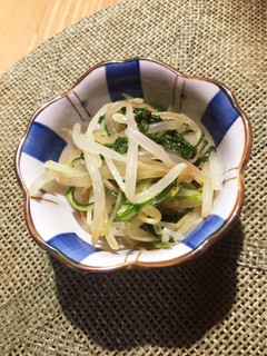 【簡単おつまみ】もやしと水菜の中華ナムル-レシピのメイン写真