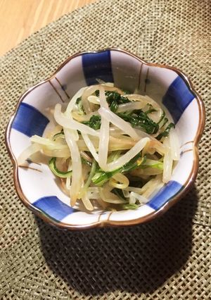 【簡単おつまみ】もやしと水菜の中華ナムル-レシピのメイン写真