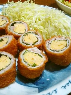 だし巻き卵inロールカツ♪-レシピのメイン写真