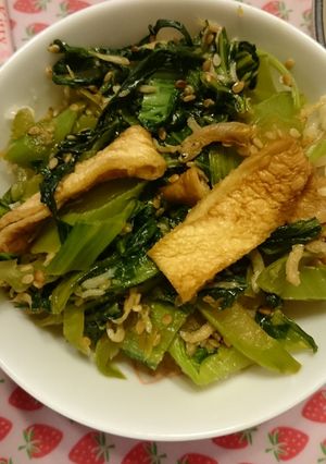 高菜と板麩としらすの甘辛炒め-レシピのメイン写真