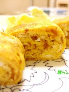 簡単☆味付けいらず♪なめ茸の卵焼き-レシピのメイン写真