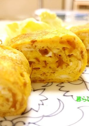 簡単☆味付けいらず♪なめ茸の卵焼き-レシピのメイン写真