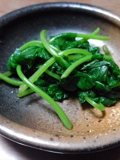 モミジガサのお浸し・葉ワサビで増量も可-レシピのメイン写真