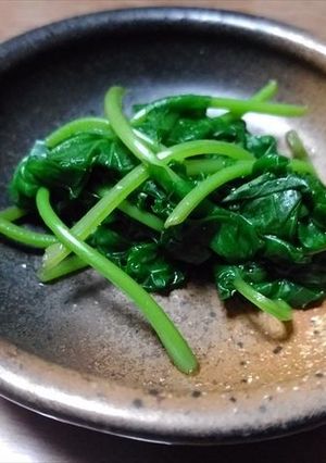 モミジガサのお浸し・葉ワサビで増量も可-レシピのメイン写真