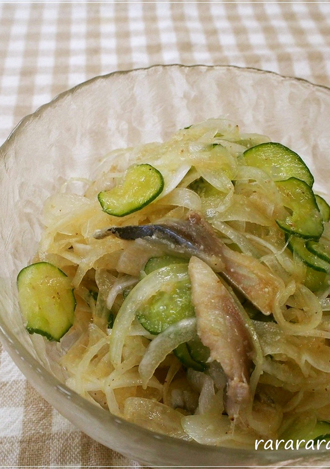 簡単☆しめ鯖と新玉ねぎの胡麻酢和え-レシピのメイン写真