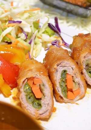 野菜たっぷり肉巻き酢豚☆お弁当にも-レシピのメイン写真