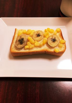 ❁バナナとコーンのバニラトースト❁-レシピのメイン写真