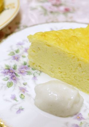 あっさり里芋のチーズケーキ&クリーム添え-レシピのメイン写真