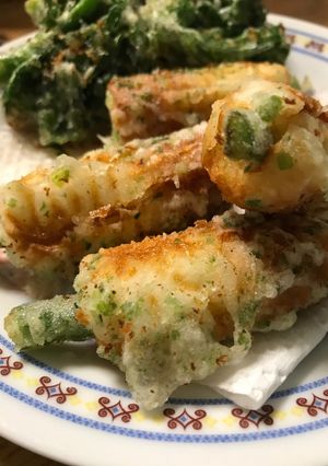ちくわとインゲン豆の天ぷら☆青さ風味-レシピのメイン写真