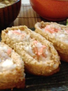 簡単!すし酢要らず☆紅しょうがいなり-レシピのメイン写真