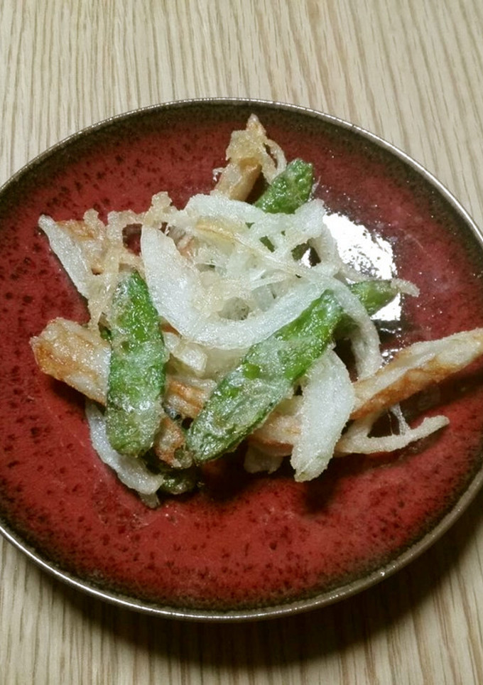 絹さやと新玉とちくわのかき揚げ-レシピのメイン写真