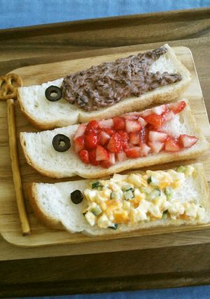 こどもの日に♪簡単3種こいのぼりトースト-レシピのメイン写真