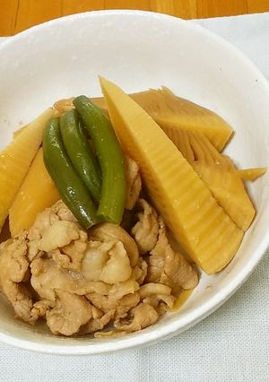 たけのこと豚肉の煮物-レシピのメイン写真