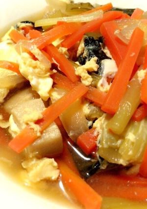 野菜がいっぱい食べられる☆小松菜の卵とじ-レシピのメイン写真