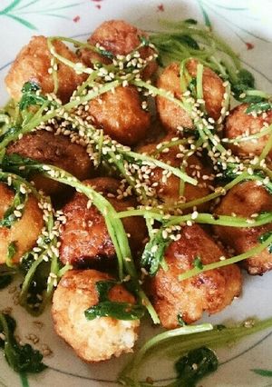 ウドンと蒸し大豆の唐揚げ-レシピのメイン写真