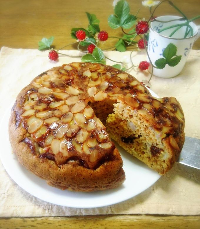 乳製品なし炊飯器でナッツとバナナのケーキ-レシピのメイン写真